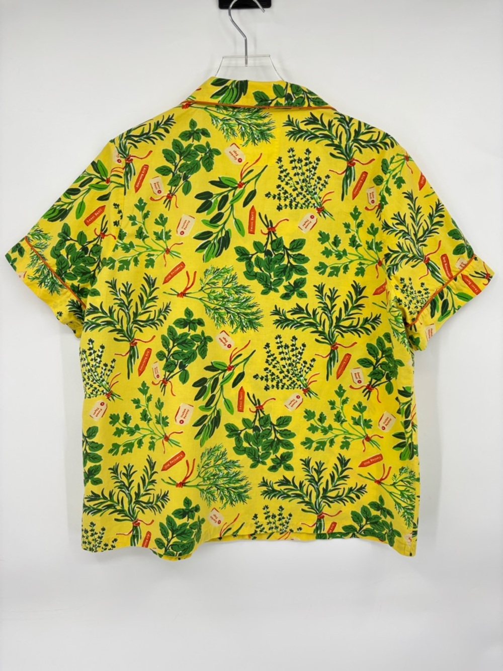 Print Fresh Short Pajama Set in Citrine Herb Garden - Picture 5 of 14